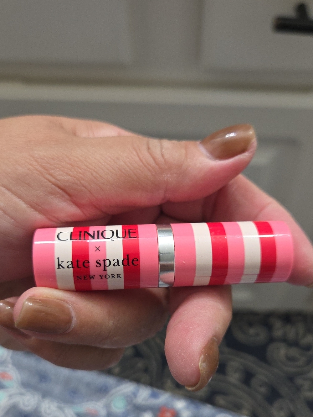 Pink Striped Lipstick